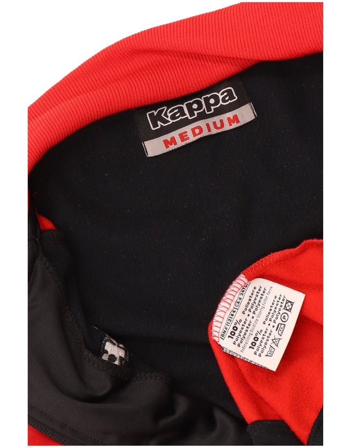 KAPPA Mens Graphic Tracksuit Top Jacket Medium Red Colourblock Polyester