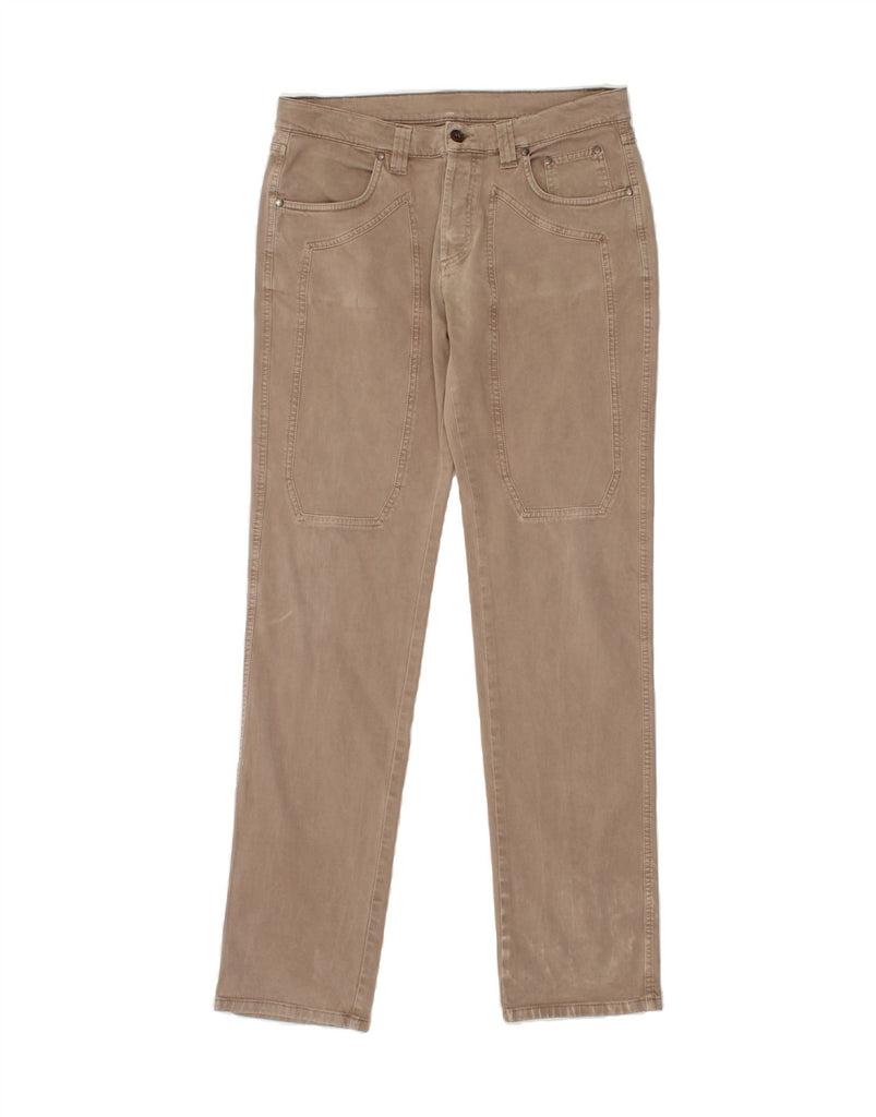 JECKERSON Womens Slim Casual Trousers W26 L34 Brown Cotton Vintage Jeckerson and Second-Hand Jeckerson from Messina Hembry 