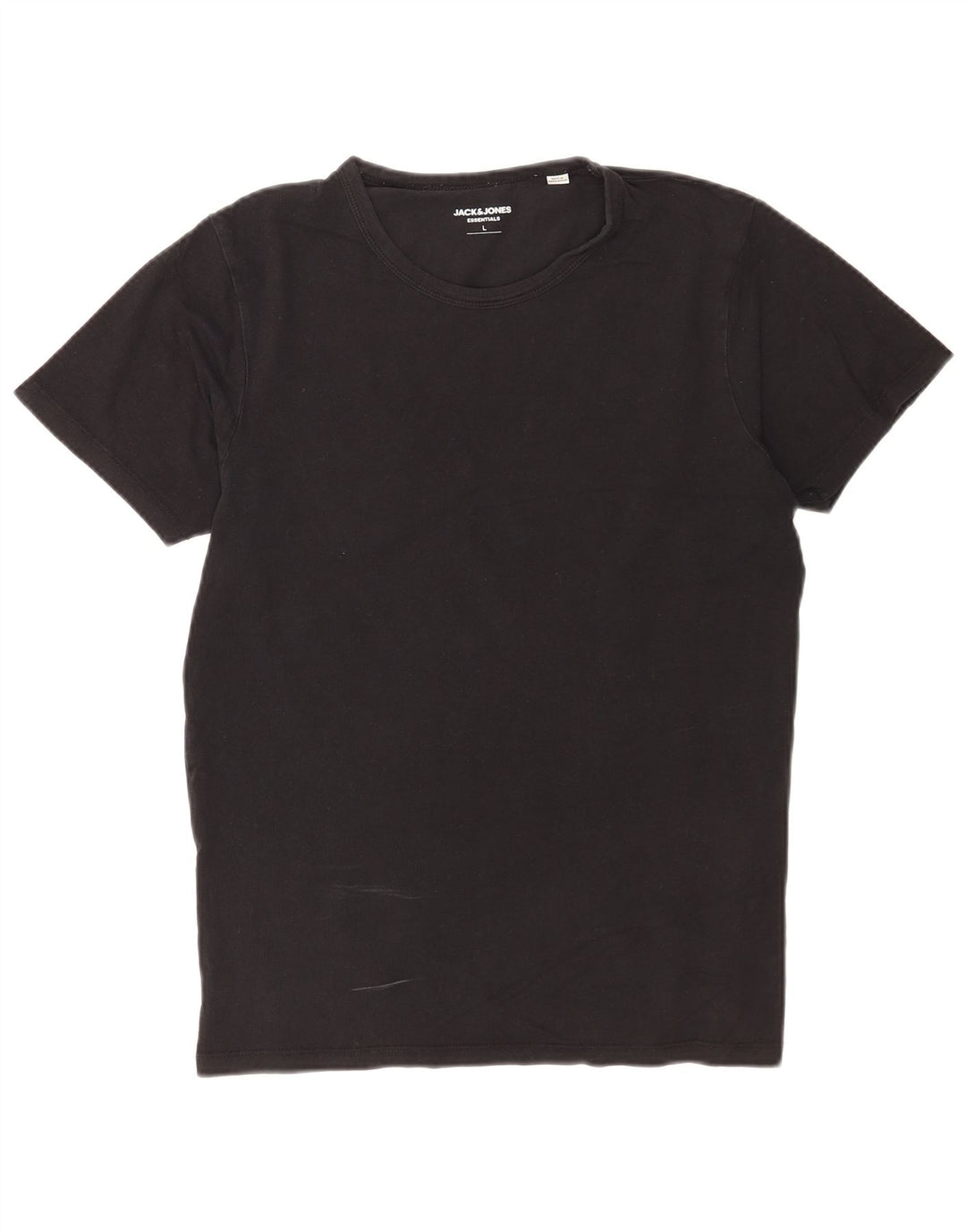 Jack & Jones Mens T-Shirt Top Large Black Cotton