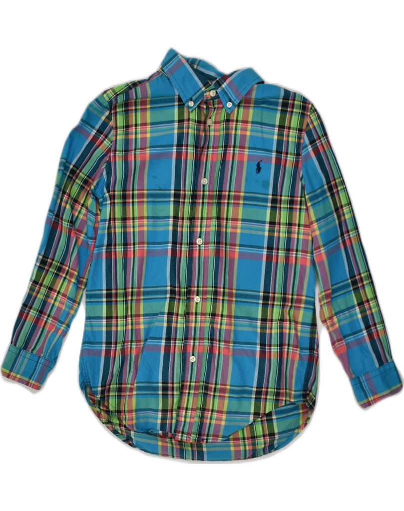 RALPH LAUREN Boys Shirt 6-7 Years Blue Check Cotton | Vintage Ralph Lauren | Thrift | Second-Hand Ralph Lauren | Used Clothing | Messina Hembry 