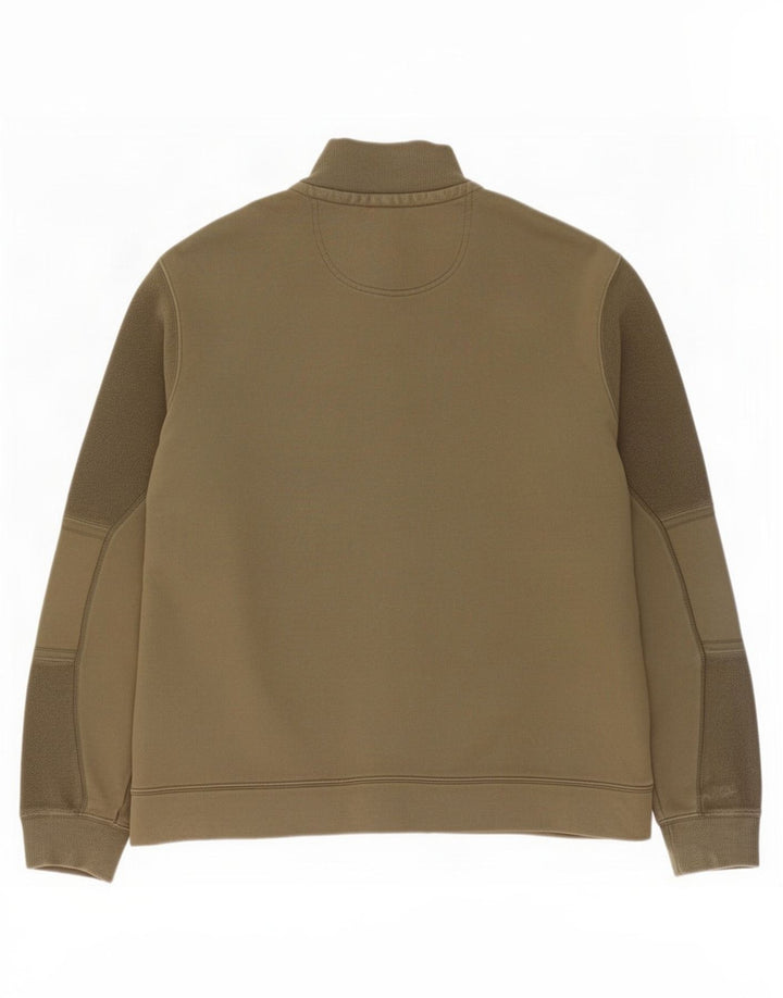 Fat Face Mens Tracksuit Top Jacket XL Khaki Cotton