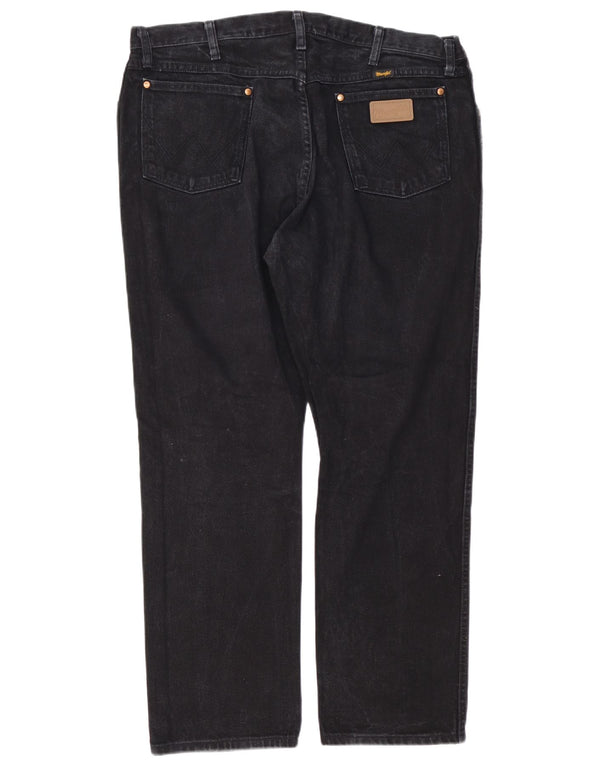Wrangler Mens 13MWZ Straight Jeans W40 L30 Black Cotton