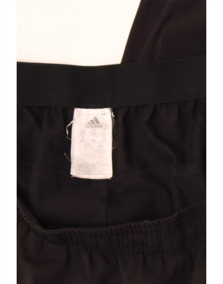 Adidas Womens Bermuda Sport Shorts UK 20 2XL Black Polyester