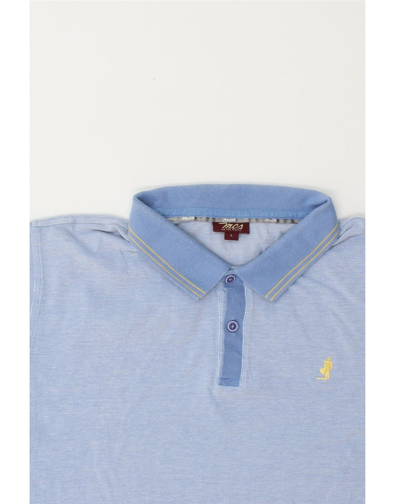 MARLBORO CLASSICS Mens Polo Shirt Large Blue Cotton Vintage Marlboro Classics and Second-Hand Marlboro Classics from Messina Hembry 