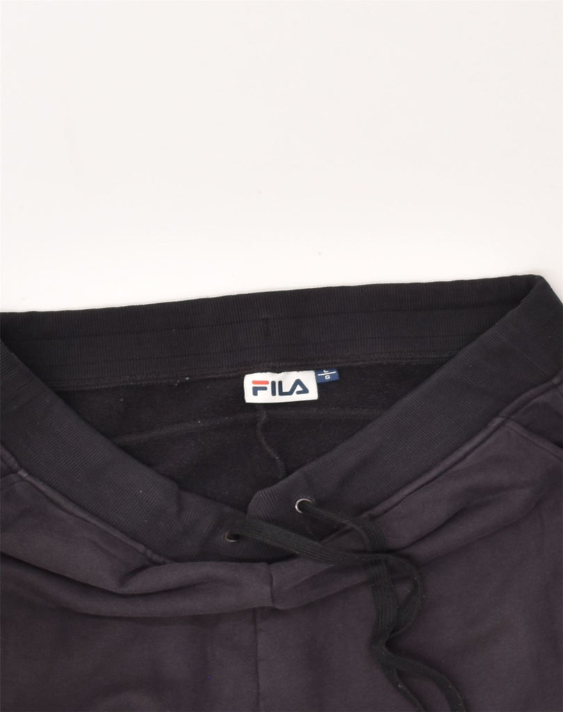 FILA Mens Tracksuit Trousers Joggers Large Black Cotton | Vintage Fila | Thrift | Second-Hand Fila | Used Clothing | Messina Hembry 