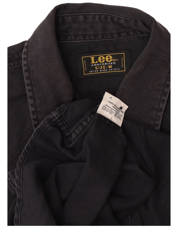 Lee Mens Denim Shirt Medium Black Cotton
