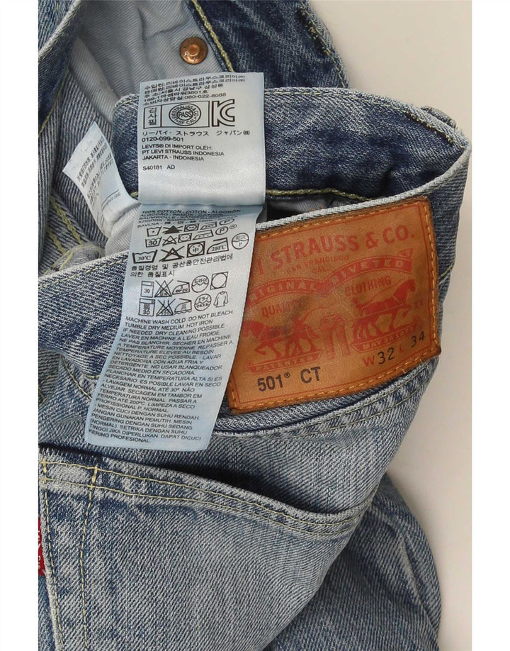 Levi's Mens 501 Straight Jeans W32 L31 Blue Cotton