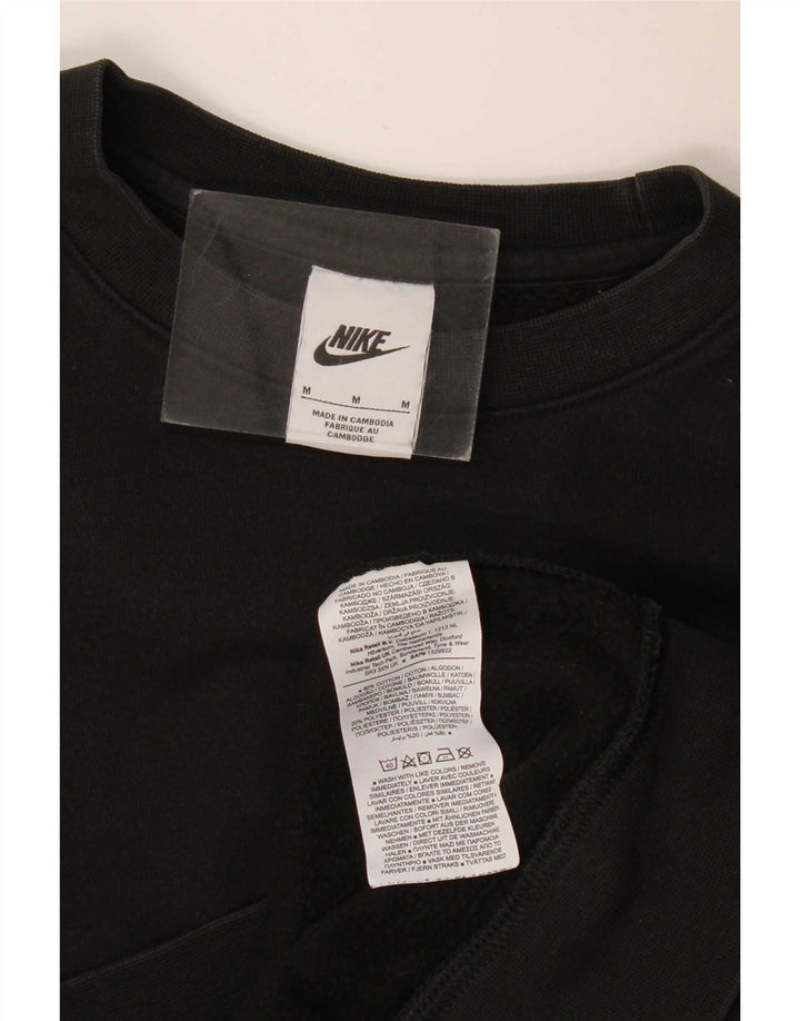 Nike Mens Sweatshirt Jumper Medium Black Cotton