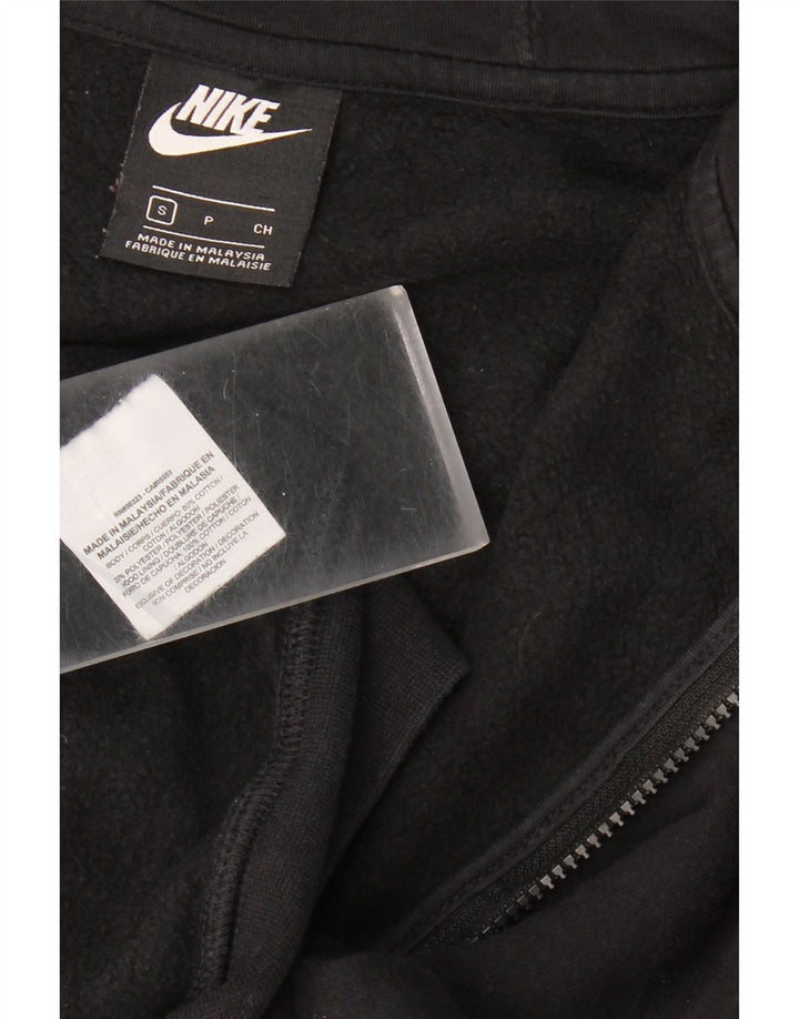 NIKE Mens Zip Hoodie Sweater Small Black Cotton Vintage Nike and Second-Hand Nike from Messina Hembry 