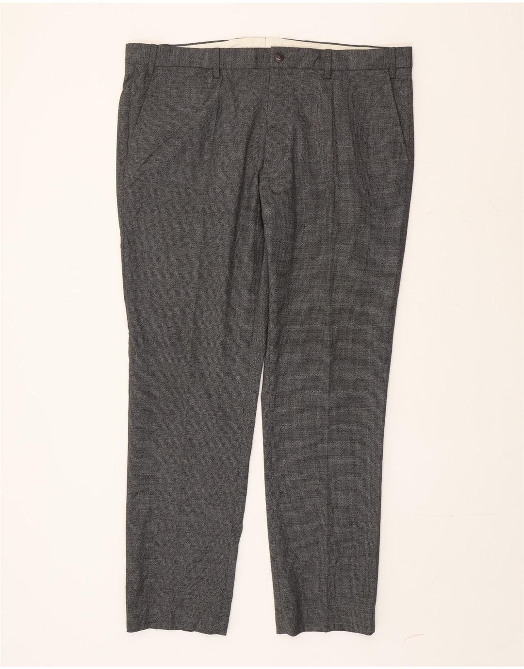 Marks & Spencer Mens Slim Chino Trousers W38 L31 Grey Polyester