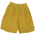 MPG Womens High Waist Pegged Bermuda Shorts IT 44 Medium W29  Yellow Silk