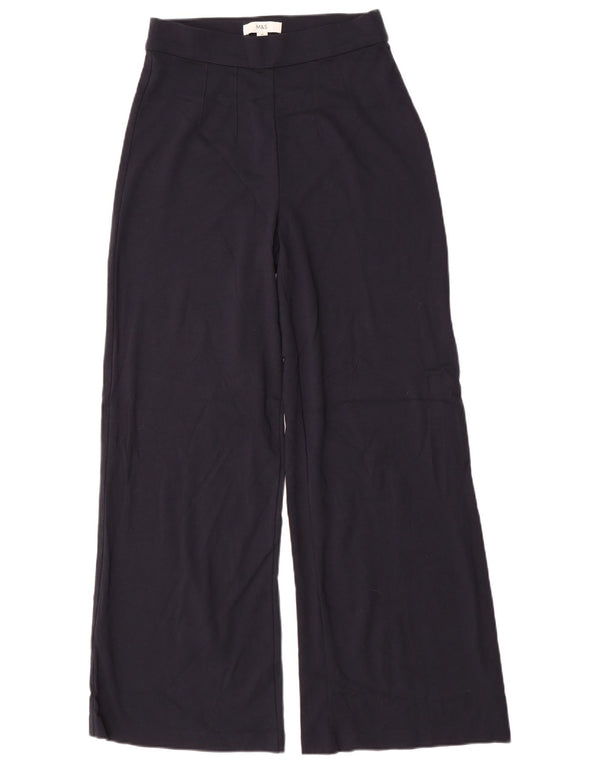 Marks & Spencer Womens Wide Leg Tracksuit Trousers UK 10 Small Navy Blue