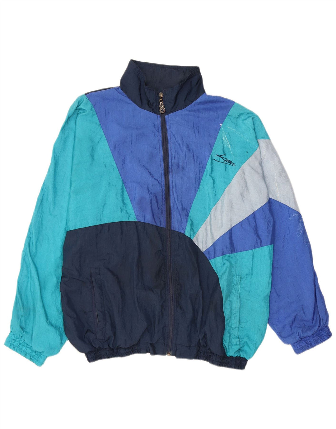Killtec Mens Tracksuit Top Jacket UK 46 2XL Blue Colourblock Polyamide