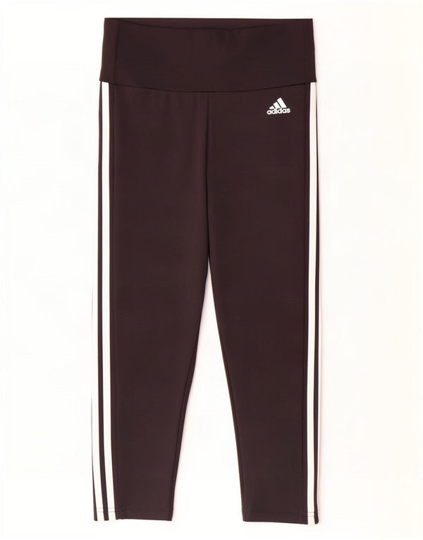 Adidas Womens Aeroready Capri Leggings UK 8/10 Small Black Polyester