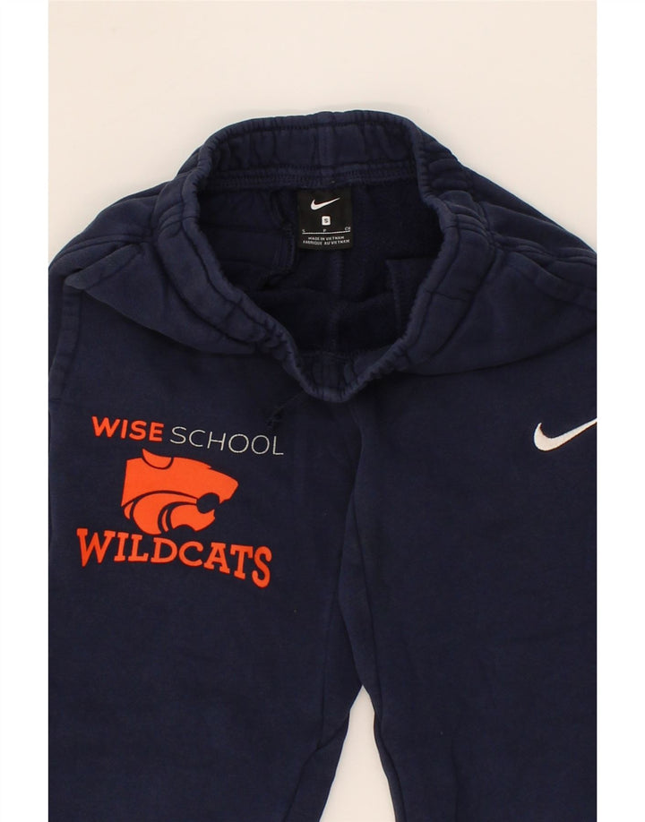 NIKE Boys Graphic Tracksuit Trousers 8-9 Years Small Navy Blue Cotton Vintage Nike and Second-Hand Nike from Messina Hembry 