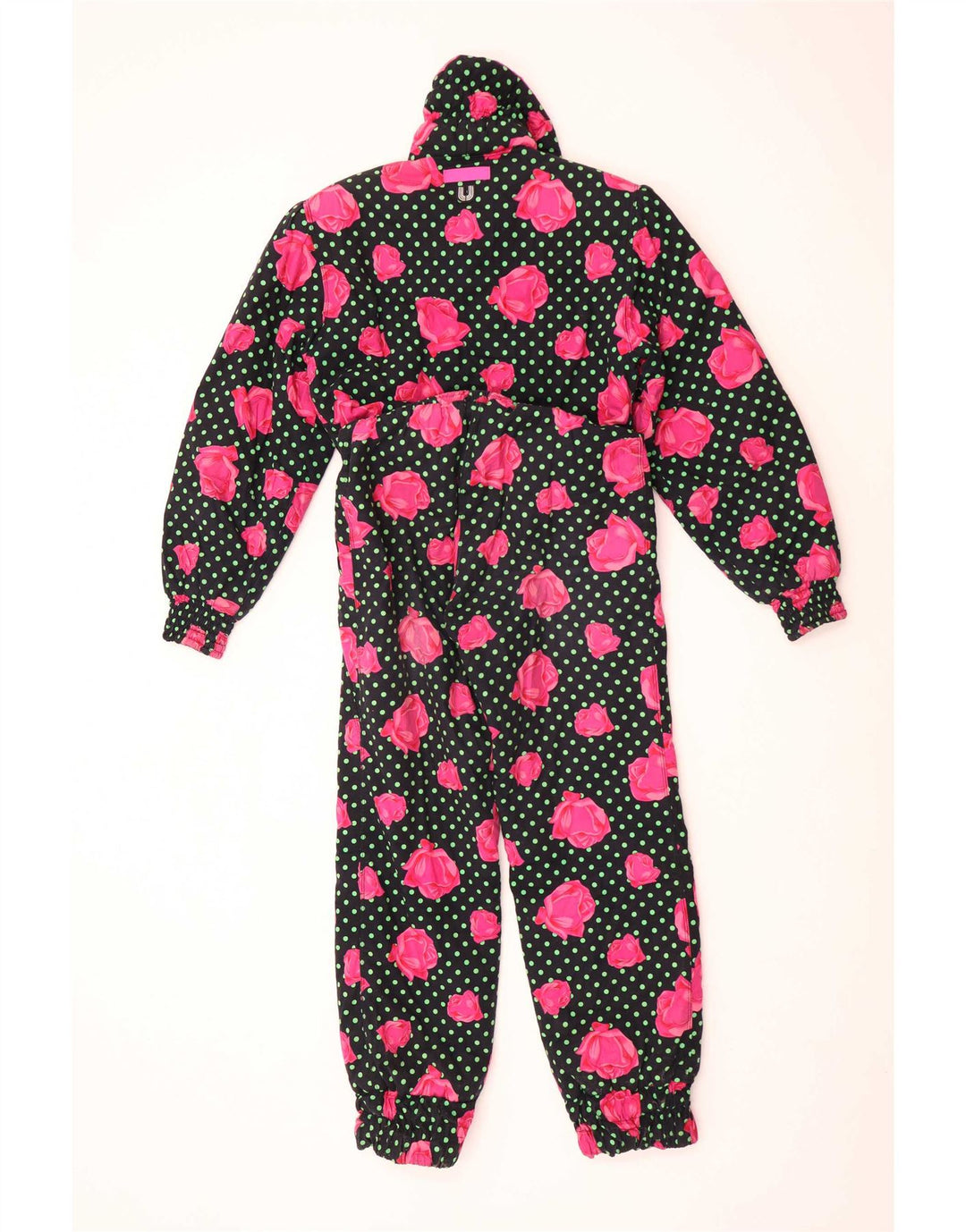 Ungaro Womens Ski Jumpsuit IT 44 Medium Black Floral Cotton