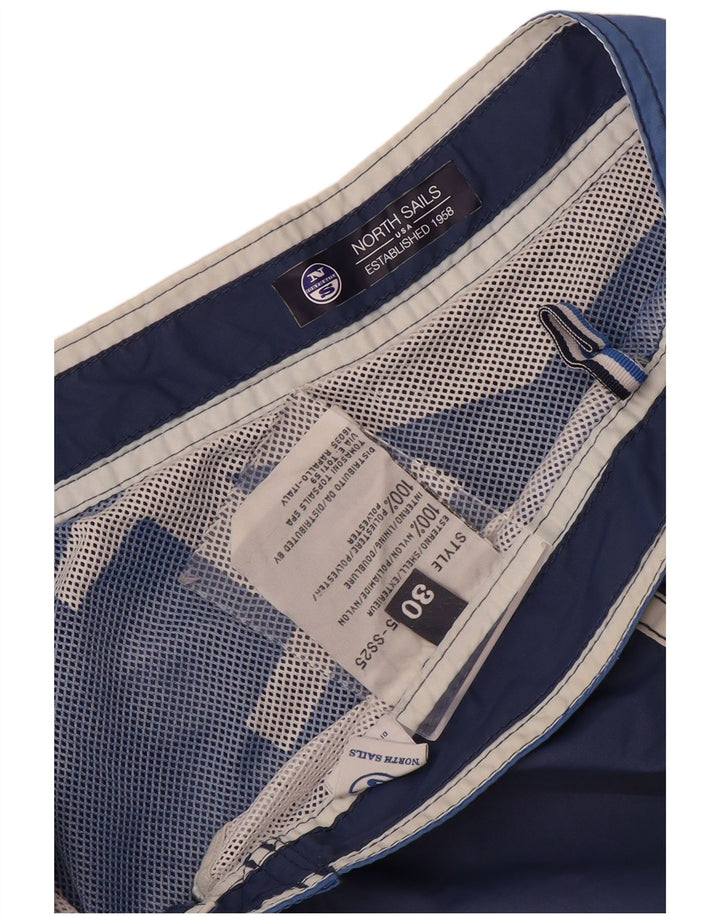 North Sails Mens Graphic Swimming Shorts Medium Navy Blue Colourblock Nylon
