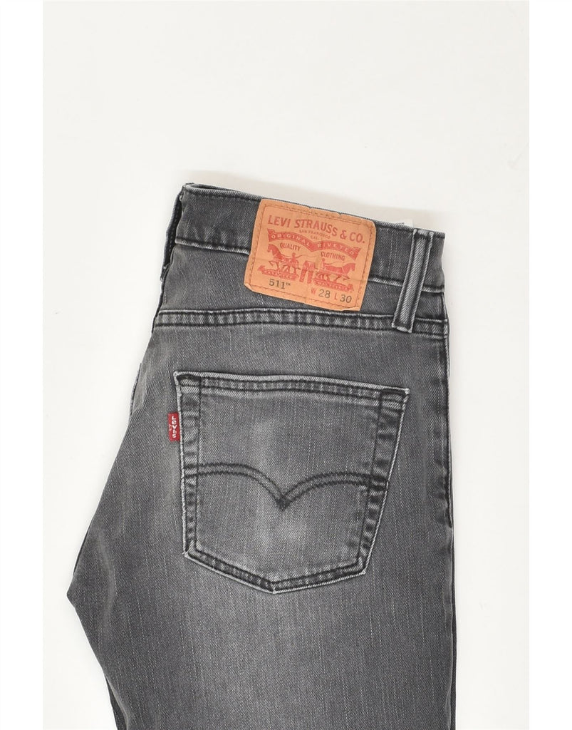 LEVI'S Mens 511 Slim Jeans W28 L30  Grey Cotton | Vintage Levi's | Thrift | Second-Hand Levi's | Used Clothing | Messina Hembry 