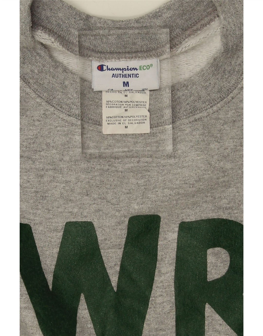 CHAMPION Mens Graphic Sweatshirt Jumper Medium Grey Cotton Vintage Champion and Second-Hand Champion from Messina Hembry 