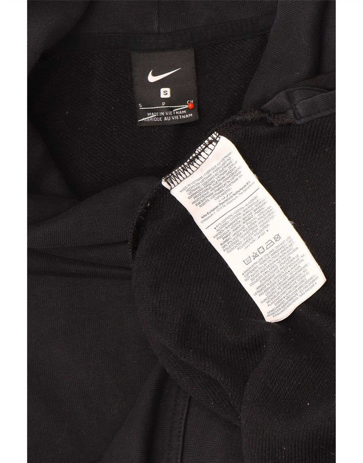 Nike Womens Graphic Oversized Sweatshirt Jumper UK 10 Small Black Cotton