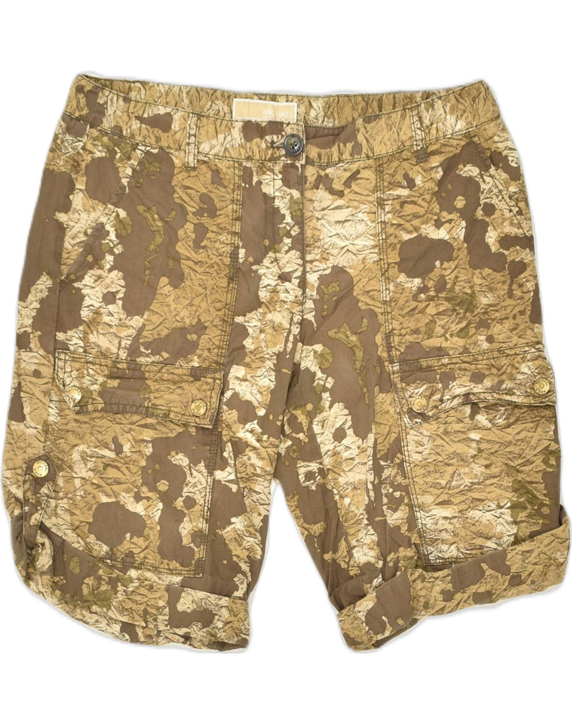 MICHAEL KORS Womens Chino Shorts US 6 Medium W31  Beige Camouflage | Vintage Michael Kors | Thrift | Second-Hand Michael Kors | Used Clothing | Messina Hembry 