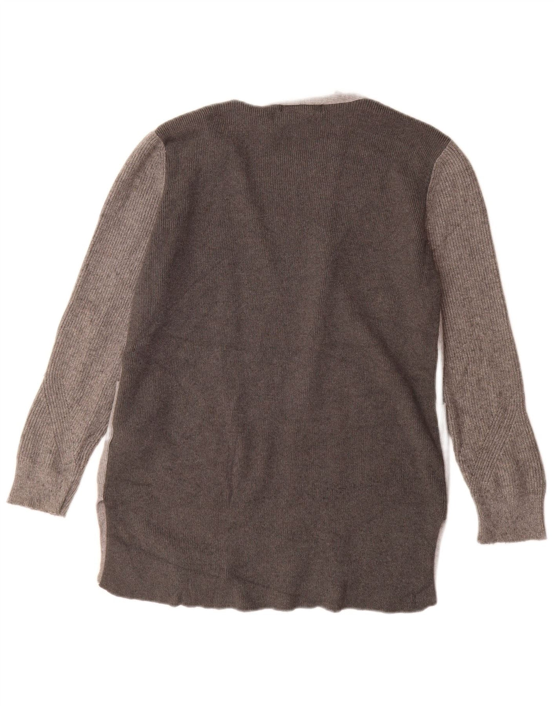 Marks & Spencer Womens Longline Cardigan Sweater UK 12 Medium Grey