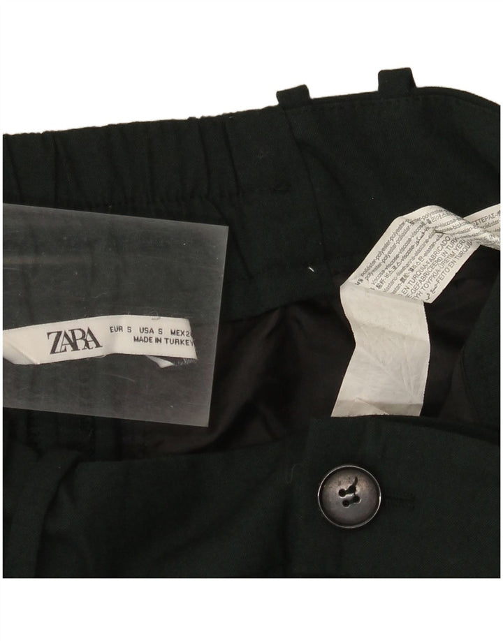 Zara Womens Tapered Chino Trousers Small W25 L25 Green Polyester