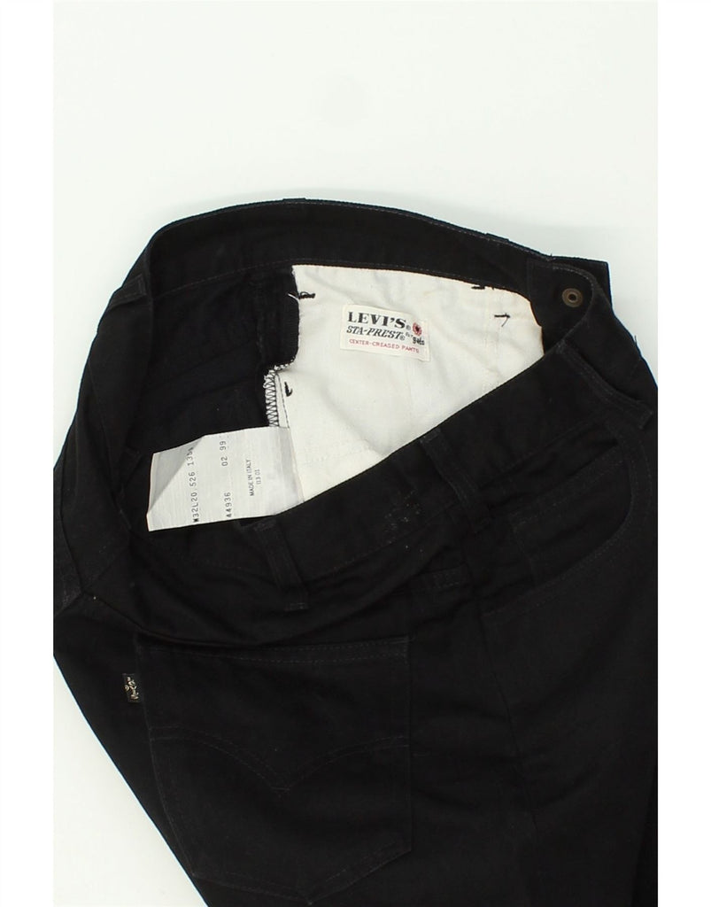 LEVI'S Womens Straight Capri Jeans W32 L20 Black Cotton Vintage Levi's and Second-Hand Levi's from Messina Hembry 