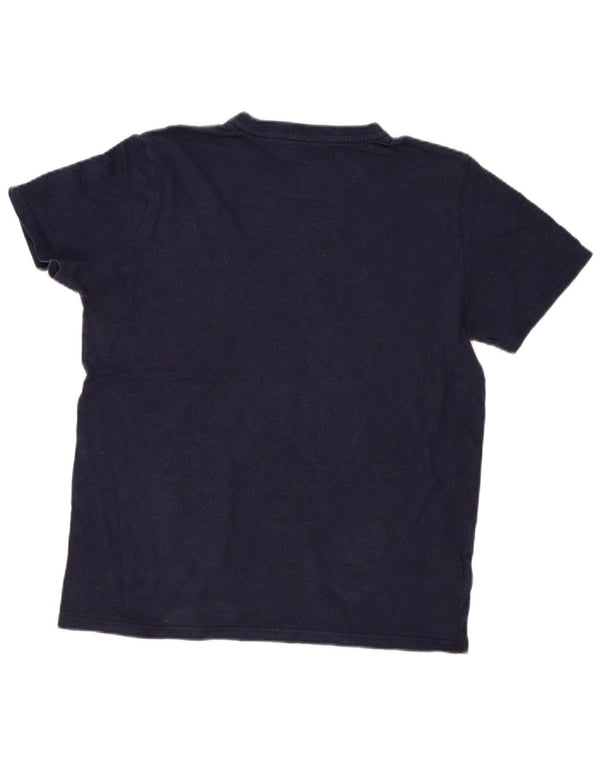 Fred Perry Mens T-Shirt Top Large Navy Blue Cotton