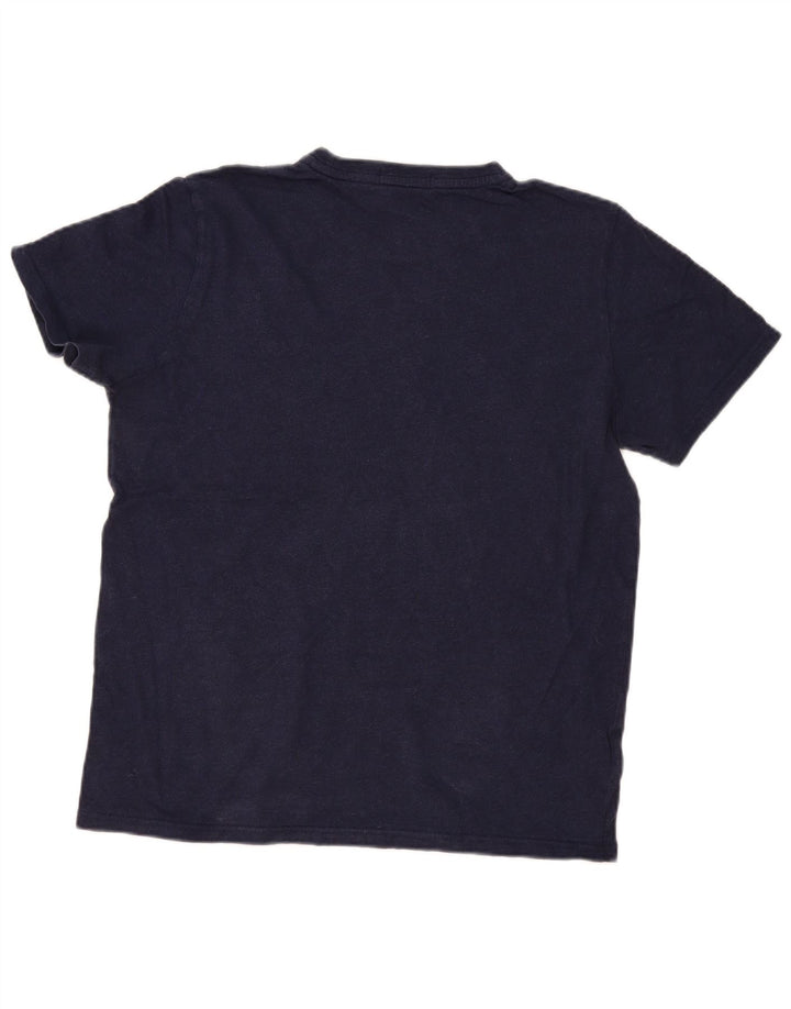 Fred Perry Mens T-Shirt Top Large Navy Blue Cotton