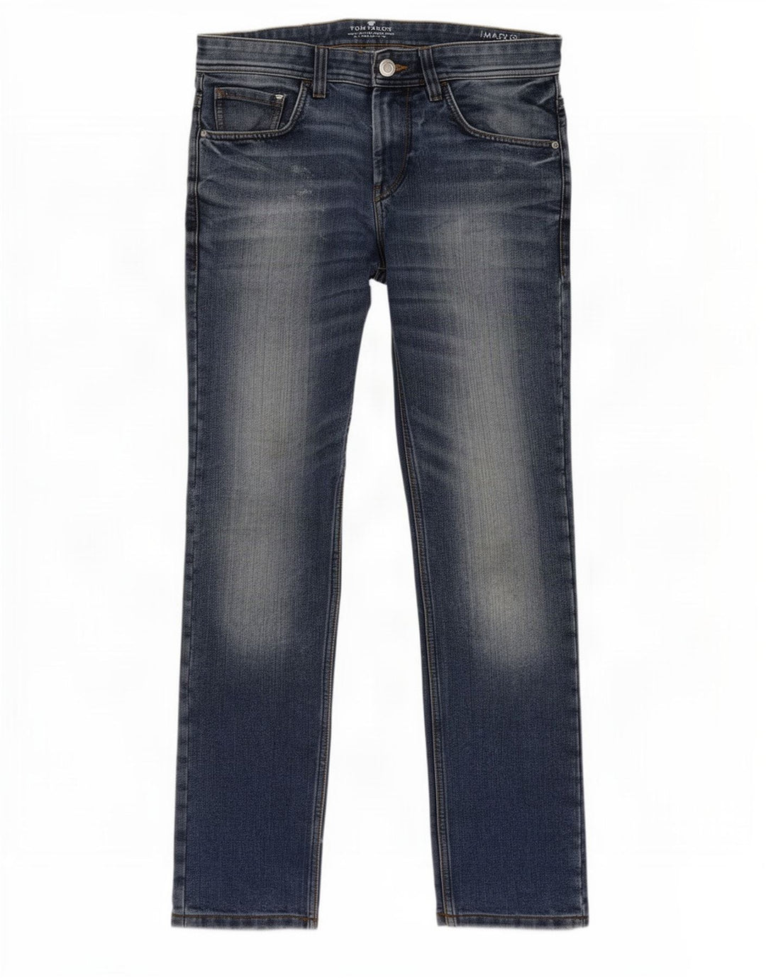 Tom Tailor Mens Straight Jeans W30 L29 Navy Blue Cotton