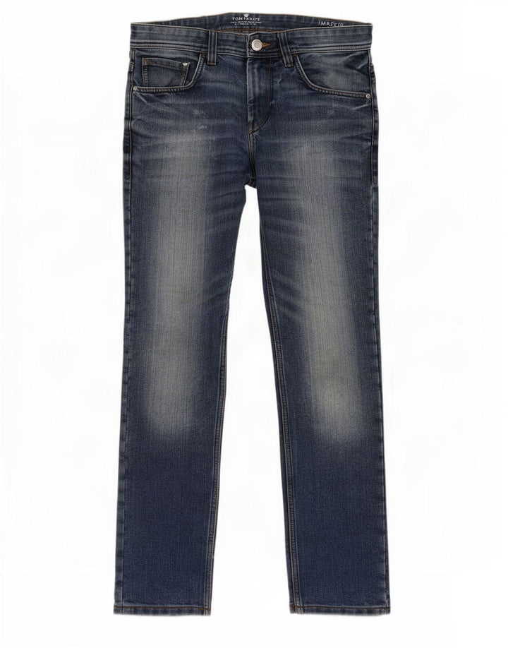 Tom Tailor Mens Straight Jeans W30 L29 Navy Blue Cotton