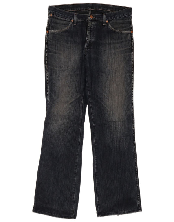 Wrangler Mens Alaska Bootcut Jeans W33 L31 Navy Blue Cotton