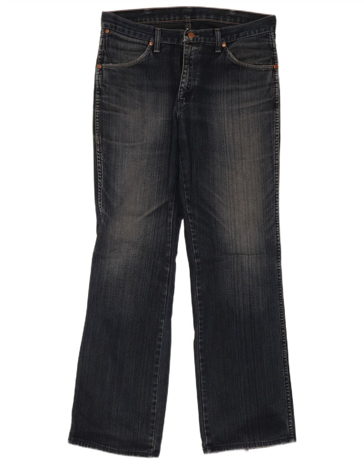 Wrangler Mens Alaska Bootcut Jeans W33 L31 Navy Blue Cotton