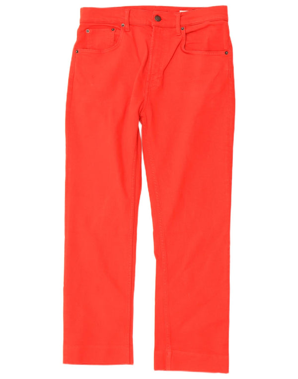 Zara Womens Straight Jeans EU 40 Medium W30 L27 Red Cotton