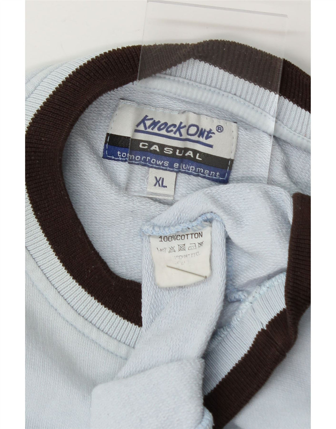 VINTAGE Mens Casual Sweatshirt Jumper XL Blue Cotton Vintage Vintage and Second-Hand Vintage from Messina Hembry 