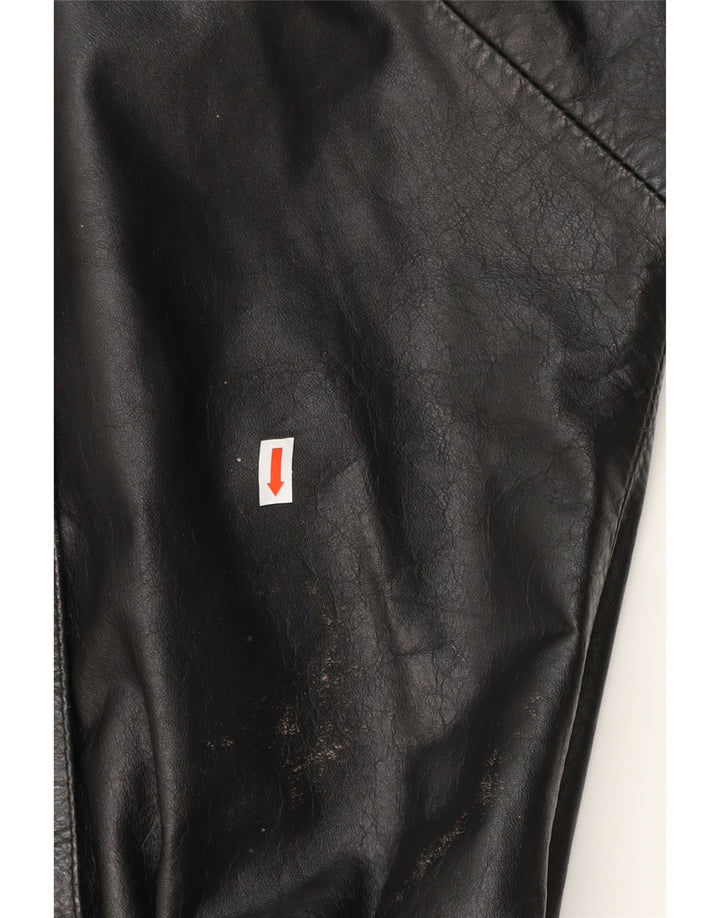 VINTAGE Womens Oversized Bomber Jacket UK 10 Small Black Vintage Vintage and Second-Hand Vintage from Messina Hembry 