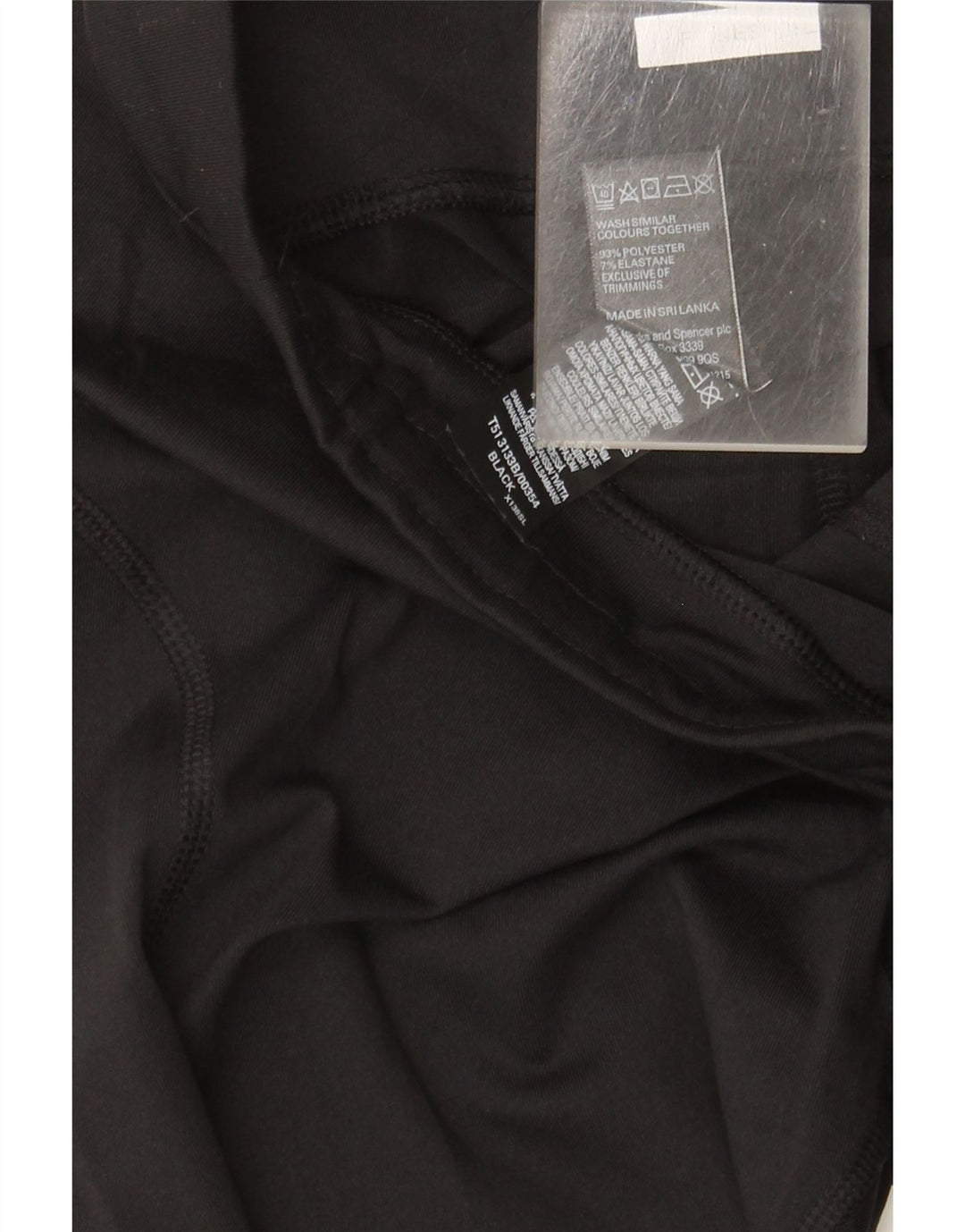 Marks & Spencer Womens Leggings UK 12 Medium  Black Polyester
