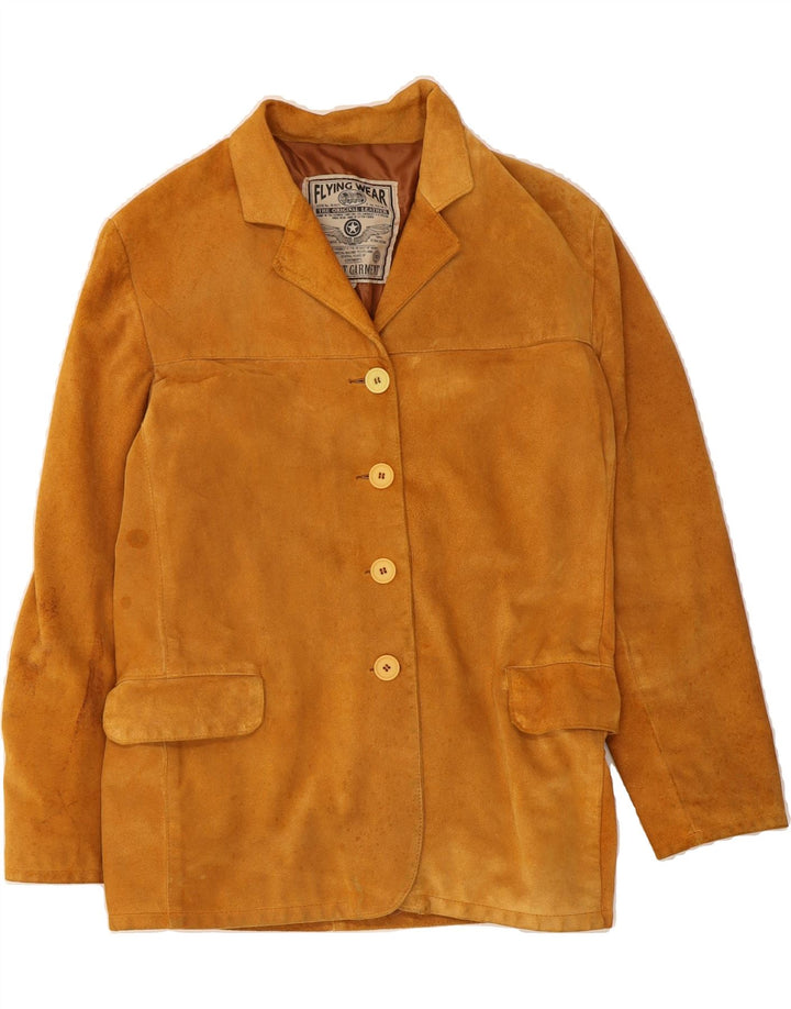 FLYING WEAR Womens Leather Jacket IT 42 Medium Brown Leather Vintage Flying Wear and Second-Hand Flying Wear from Messina Hembry 
