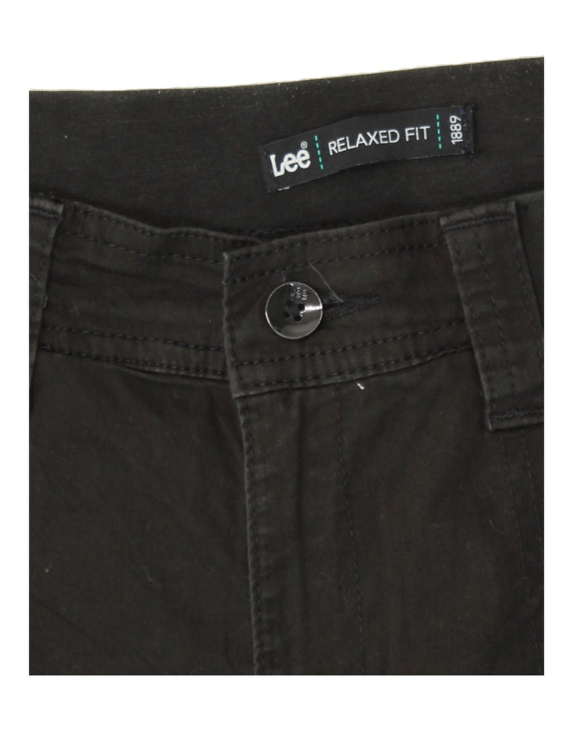 LEE Womens Relaxed Fit Cargo Shorts US 10 Large W32 Black Cotton Vintage Lee and Second-Hand Lee from Messina Hembry 