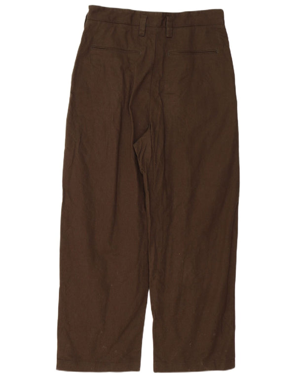 Zara Mens Loose Fit Chino Trousers EU 38 Small W30 L28 Khaki Cotton