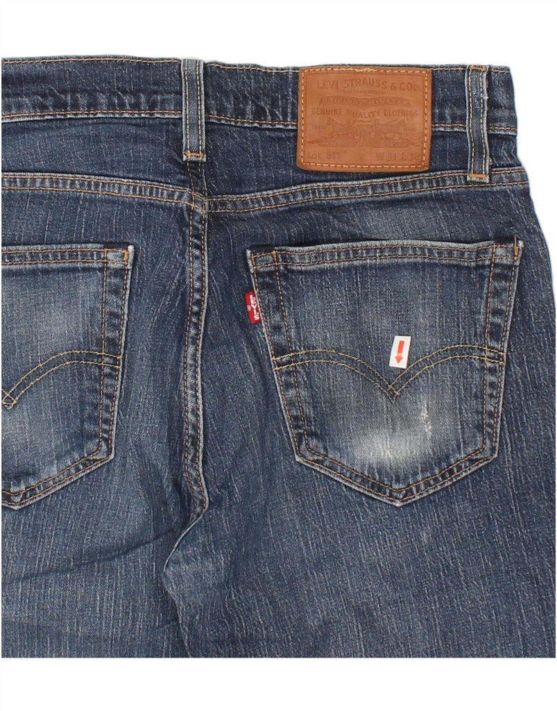 LEVI'S Mens 511 Cropped Slim Jeans W31 L26 Blue Cotton | Vintage Levi's | Thrift | Second-Hand Levi's | Used Clothing | Messina Hembry 