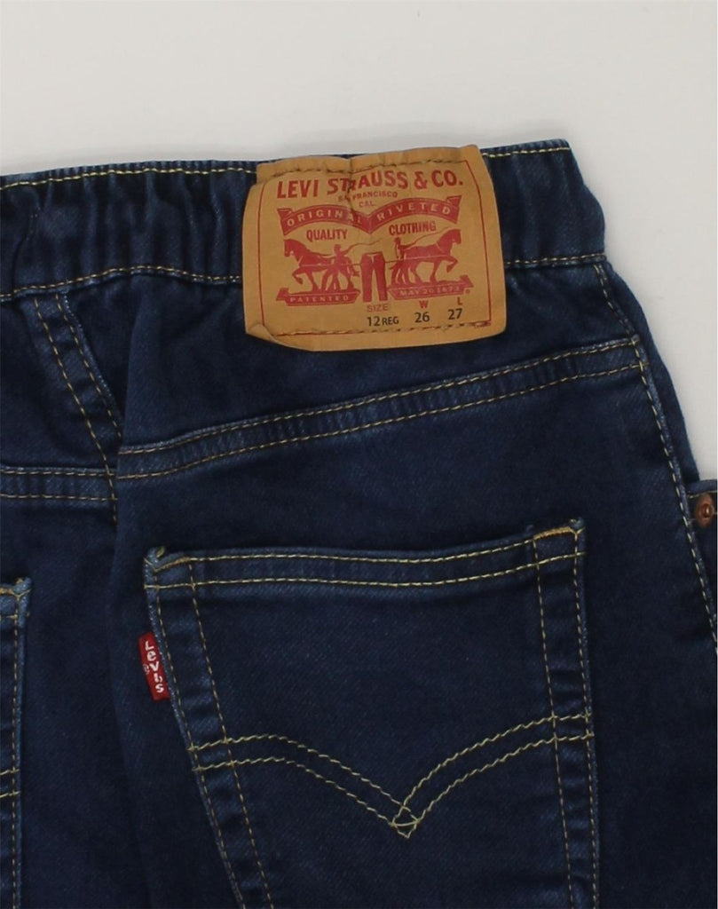 LEVI'S Girls Skinny Jegging Jeans 11-12 Years W26 L27  Navy Blue Cotton | Vintage Levi's | Thrift | Second-Hand Levi's | Used Clothing | Messina Hembry 