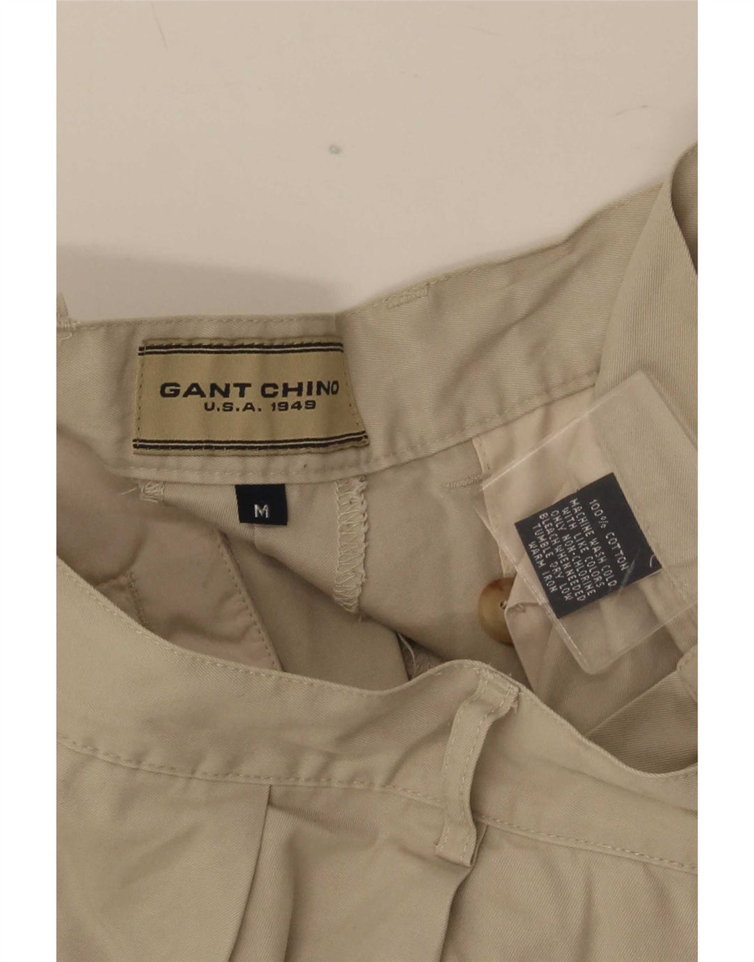 Gant Mens Pegged Chino Shorts Medium W32 Beige Cotton