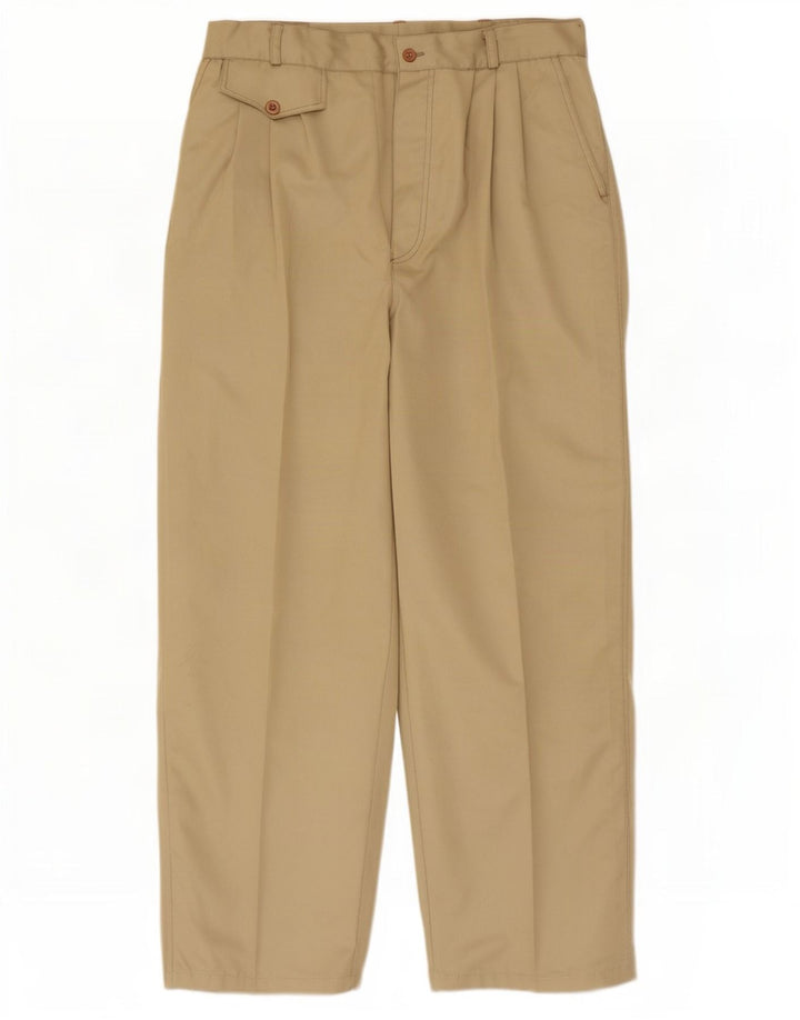 Vintage Mens Pegged Chino Trousers W32 L28 Beige