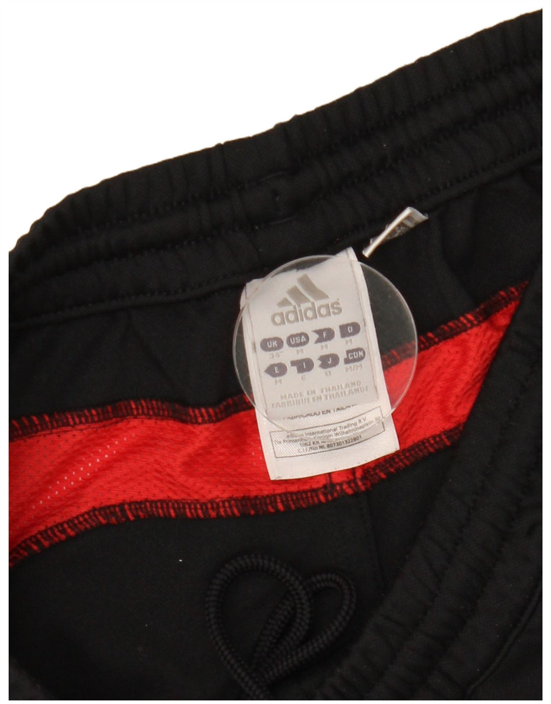 Adidas Mens Capri Tracksuit Trousers Large Black Colourblock Polyester