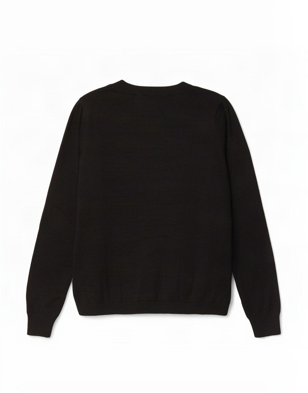 Marks & Spencer Womens Graphic Boat Neck Jumper Sweater UK 12 Medium Black