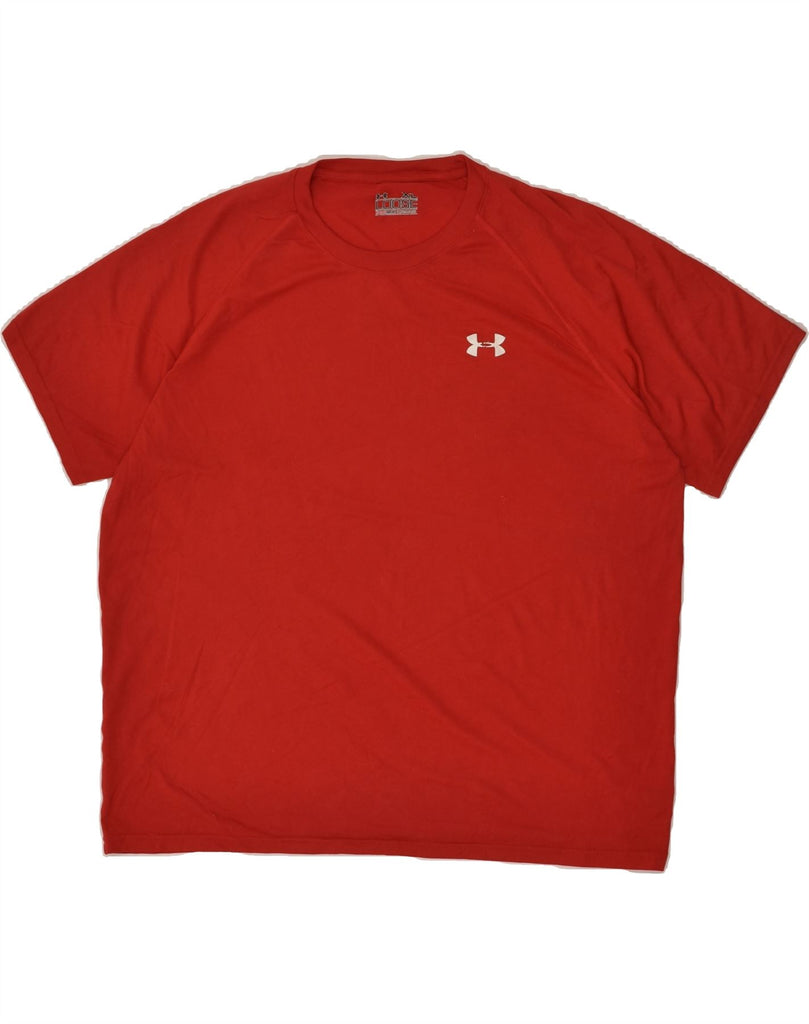 UNDER ARMOUR Mens Heat Gear T-Shirt Top XL Red Polyester Vintage Under Armour and Second-Hand Under Armour from Messina Hembry 