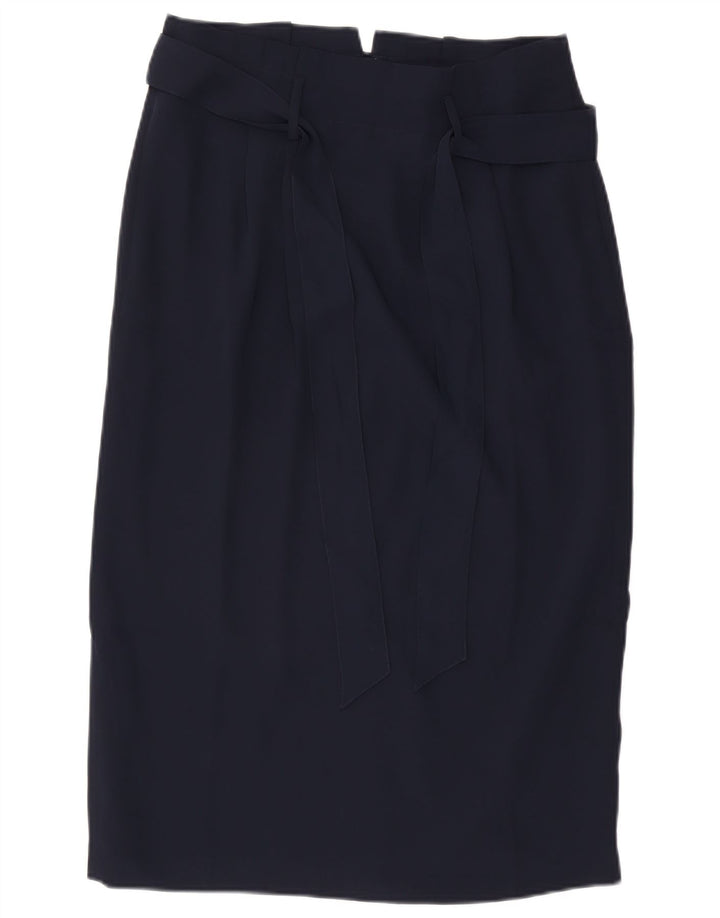 Boden Womens Midi Pencil Skirt UK 14 Large W32  Navy Blue Polyester