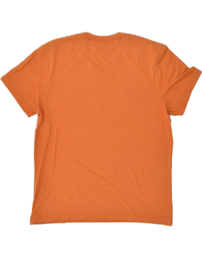 TOMMY HILFIGER Mens T-Shirt Top Large Orange Cotton | Vintage Tommy Hilfiger | Thrift | Second-Hand Tommy Hilfiger | Used Clothing | Messina Hembry 